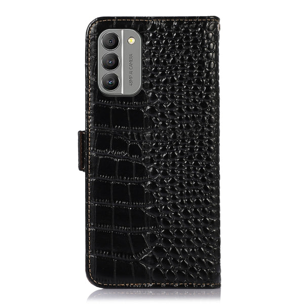 For Nokia G400 Crocodile Top Layer Cowhide Leather Phone Cas
