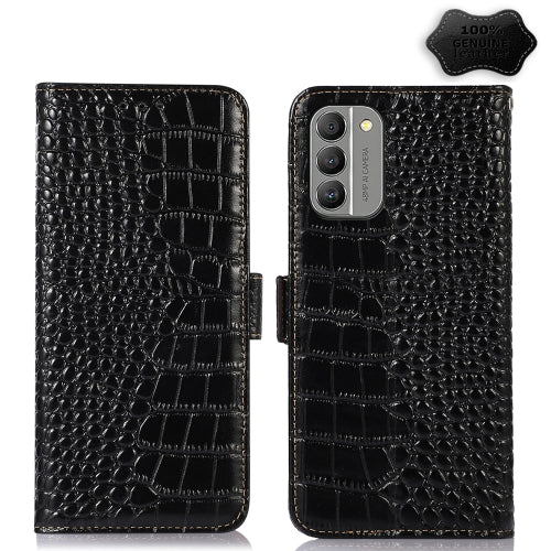 For Nokia G400 Crocodile Top Layer Cowhide Leather Phone Cas