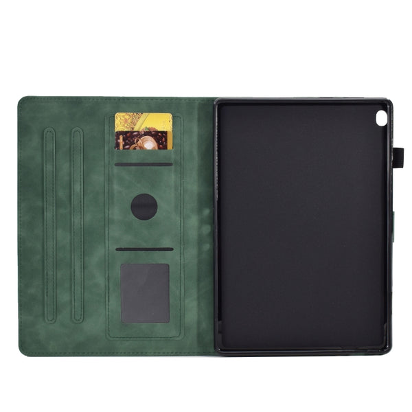 For Lenovo Tab M10 Embossed Smile Flip Tablet Leather Case