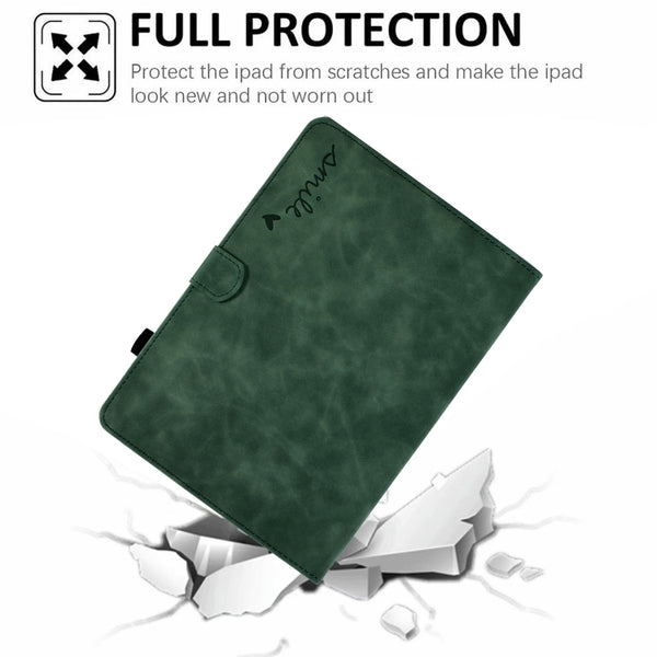 For Lenovo Tab M10 Embossed Smile Flip Tablet Leather Case