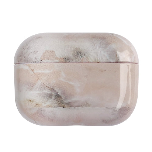 For AirPods Pro 2 Marble Pattern Wireless Earphone Protective Case(Light Pink)