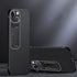For iPhone 14 Frosted Holder Phone Case(Matte Black)