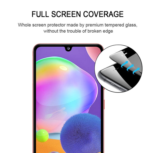 For Galaxy A31 9H Surface Hardness 2.5D Full Glue Full Screen Tempered Glass Film