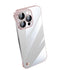 For iPhone 14 Pro Electroplating Frameless Clear PC Phone Case(Pink)