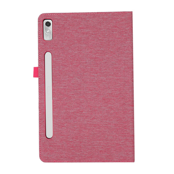 For Lenovo Tab P11 Pro Fabric Leather Tablet Case(Rose Red)