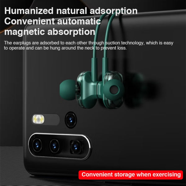 Lenovo HE05 Pro Double Speaker Wireless Sports Waterproof Neckband Bluetooth Earphone with...(White)