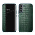 For Samsung Galaxy S23 5G Crocodile Texture Window View Leather Phone Case(Green)