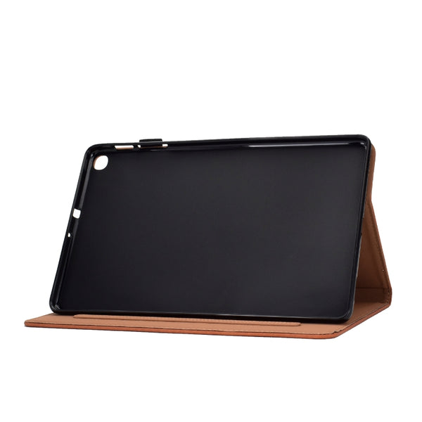 For Galaxy Tab S6 Lite Sewing Thread Horizontal Solid Color Flat Leather Case w...(Light Star Black)