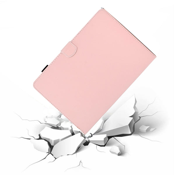 For Galaxy Tab S6 Lite Sewing Thread Horizontal Solid Color Flat Leather Case wi...(Light Star Pink)