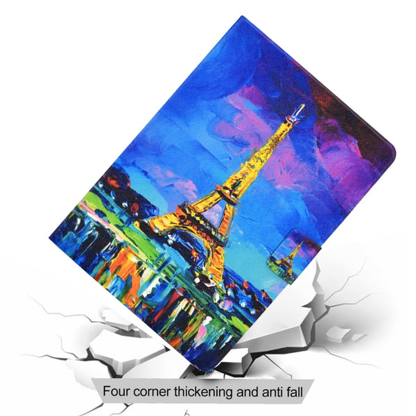 For iPad 10th Gen 10.9 2022 Electric Pressed Colored Drawing Smart Leather Tablet C...(Eiffel Tower)