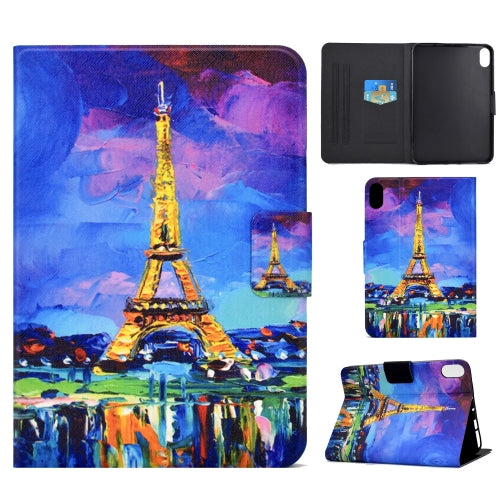 For iPad 10th Gen 10.9 2022 Electric Pressed Colored Drawing Smart Leather Tablet C...(Eiffel Tower)