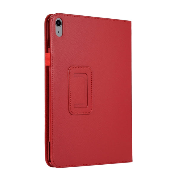 For iPad 10th Gen 10.9 2022 Litchi Texture Leather Smart Tablet Case with Holder(Red)