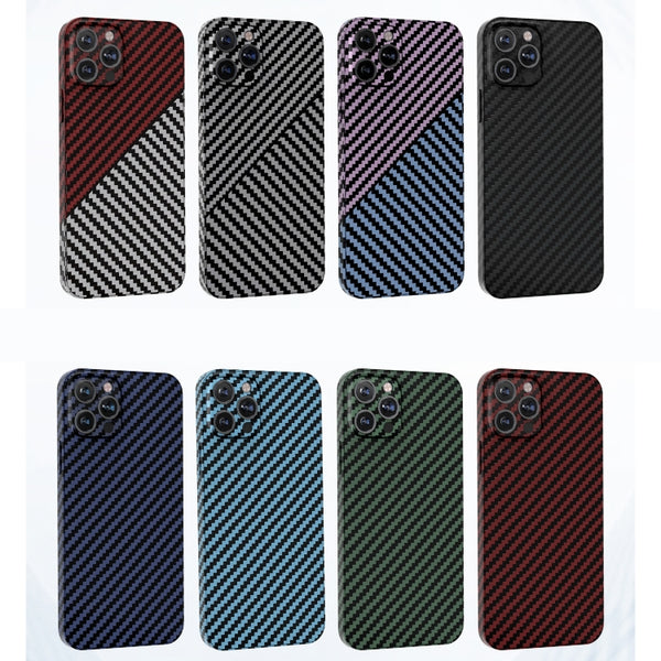 For iPhone 11 Pro Max Carbon Fiber Texture PC Phone Case(Green)