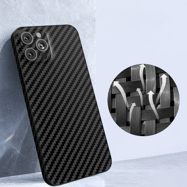 For iPhone 11 Pro Max Carbon Fiber Texture PC Phone Case(Blue)