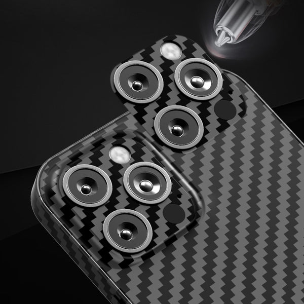 For iPhone 11 Pro Max Carbon Fiber Texture PC Phone Case(Dark Blue)