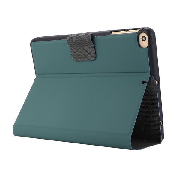 For iPad mini 5 4 3 2 1 Electric Pressed Texture Horizontal Flip Leather Case with Ho...(Pine Green)