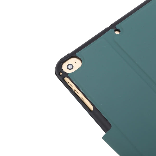 For iPad mini 5 4 3 2 1 Electric Pressed Texture Horizontal Flip Leather Case with Ho...(Pine Green)