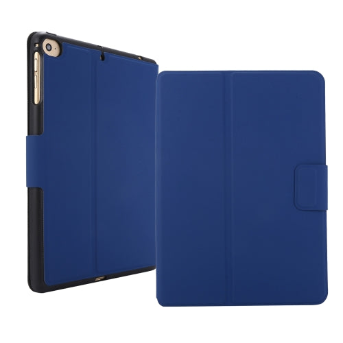 For iPad mini 5 4 3 2 1 Electric Pressed Texture Horizontal Flip Leather Case with Hol...(Navy Blue)