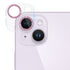 For iPhone 14 14 Plus Tempered Glass Glitter CD Texture Back Camera Film(Pink)
