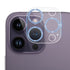 For iPhone 14 Pro Max 14 Pro Tempered Glass Glitter CD Texture Back Camera Film(Blue)