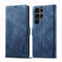 For Samsung Galaxy S23 Ultra 5G LC.IMEEKE Strong Magnetism Microfiber Leather Phone Case(Blue)