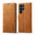 For Samsung Galaxy S23 Ultra 5G LC.IMEEKE Strong Magnetism Microfiber Leather Phone Case(Brown)
