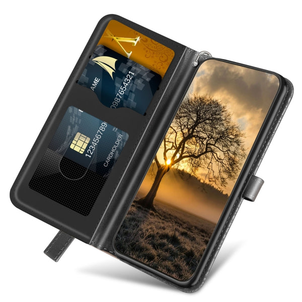 For Xiaomi 13 Life Tree Embossing Pattern Leather Phone Case(Black)