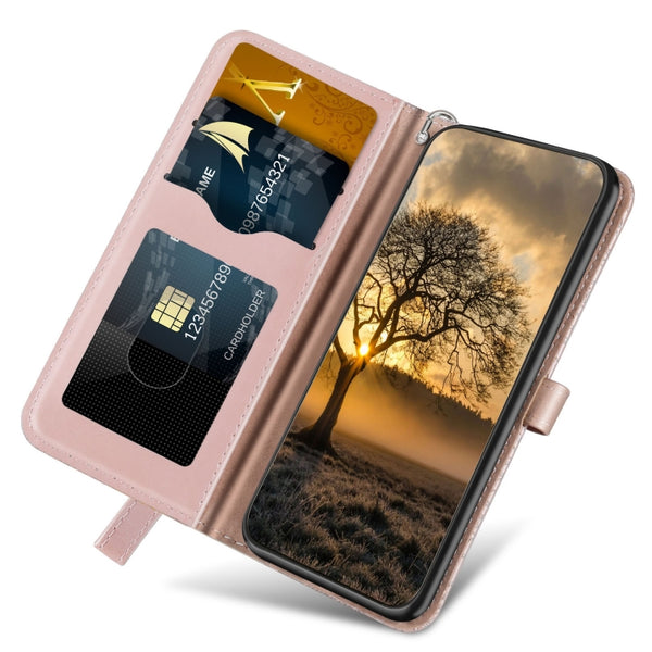 For Xiaomi 13 Life Tree Embossing Pattern Leather Phone Case(Rose Gold)