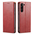 For Samsung Galaxy S23 5G Fierre Shann PU Genuine Leather Texture Leather Phone Case(Red)