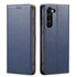 For Samsung Galaxy S23 5G Fierre Shann PU Genuine Leather Texture Leather Phone Case(Blue)