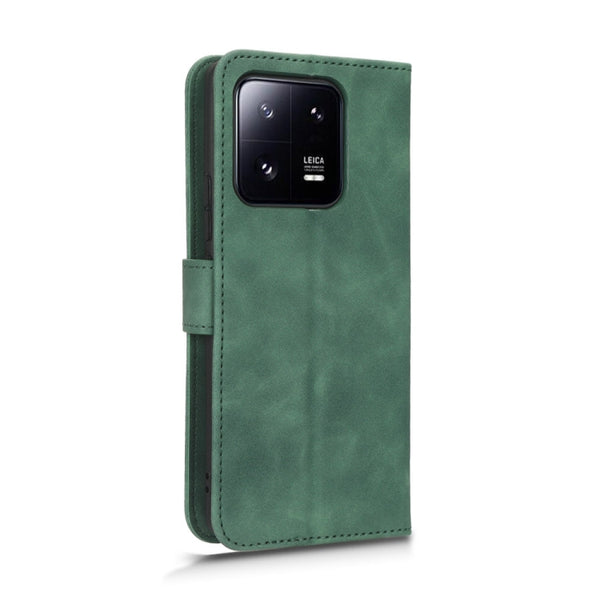 For Xiaomi 13 Pro Skin Feel Magnetic Flip Leather Phone Case(Green)