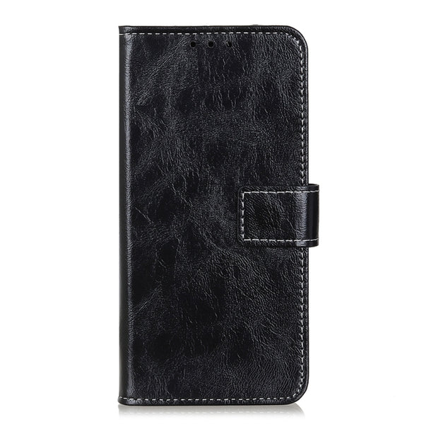 For Xiaomi Redmi Note 12 5G Retro Crazy Horse Texture Flip Leather Phone Case(Black)