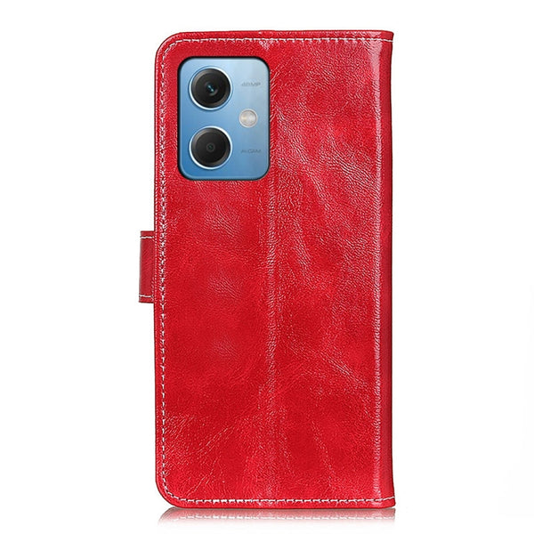 For Xiaomi Poco X5 5G Redmi Note 12 5G Retro Crazy Horse Texture Flip Leather Phone Case(Red)