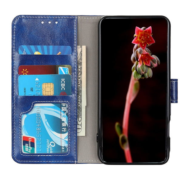 For Xiaomi Poco X5 5G Redmi Note 12 5G Retro Crazy Horse Texture Flip Leather Phone Case(Blue)