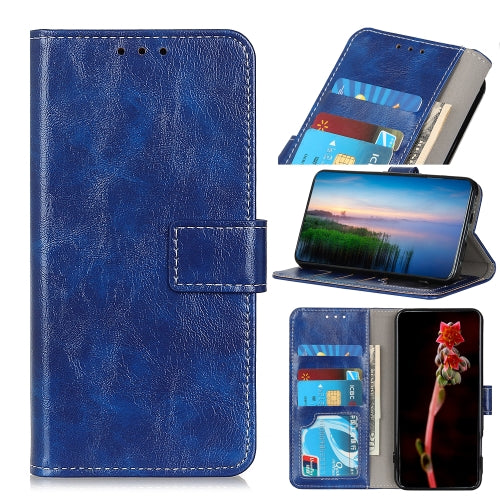 For Xiaomi Poco X5 5G Redmi Note 12 5G Retro Crazy Horse Texture Flip Leather Phone Case(Blue)
