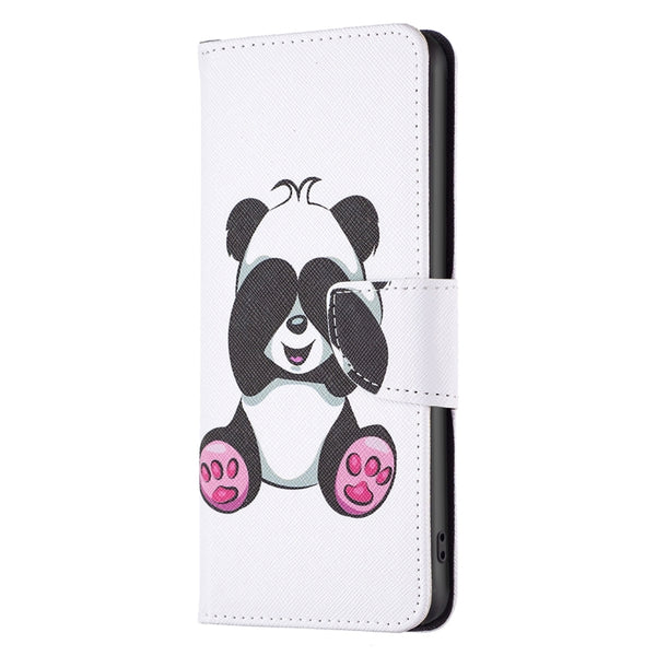 For Xiaomi 13 Lite Civi 2 Colored Drawing Leather Phone Case(Panda)