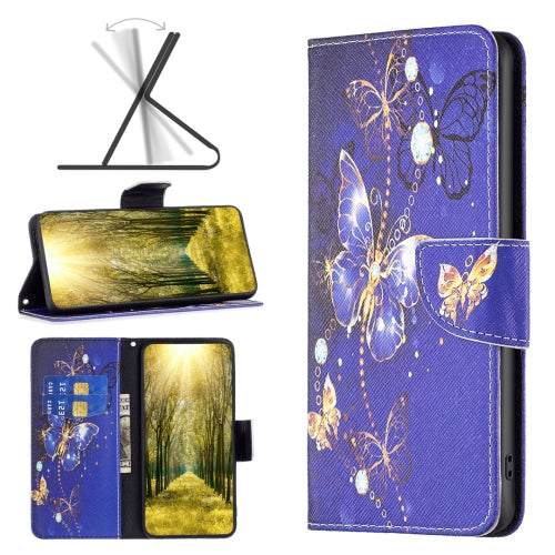 For Xiaomi 13 Lite Civi 2 Colored Drawing Leather Phone Case(Purple Butterfly)