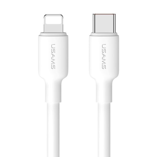 USAMS US-SJ611 U84 PD20W USB-C Type-C to 8 Pin Charging Data Cable, Cable Length:2m(White)