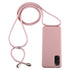 For Galaxy S20 Candy Color TPU Protective Case with Lanyard(Dark Pink)