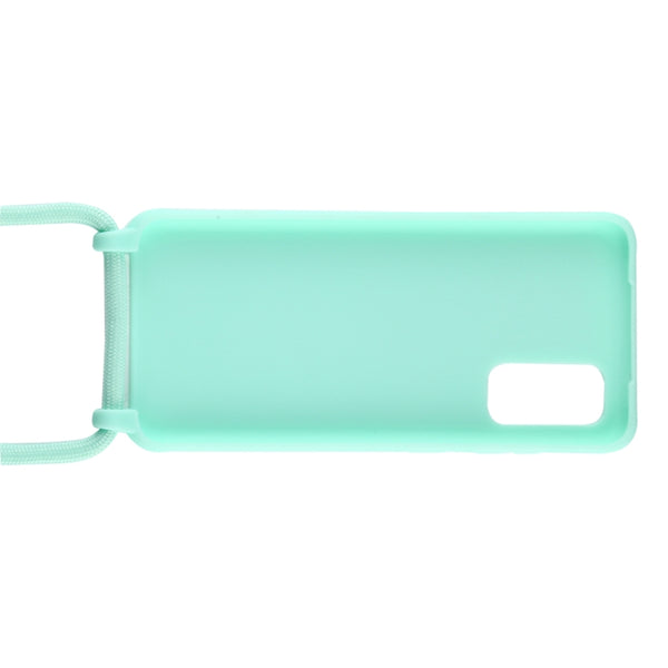 For Galaxy S20 Candy Color TPU Protective Case with Lanyard(Mint Green)