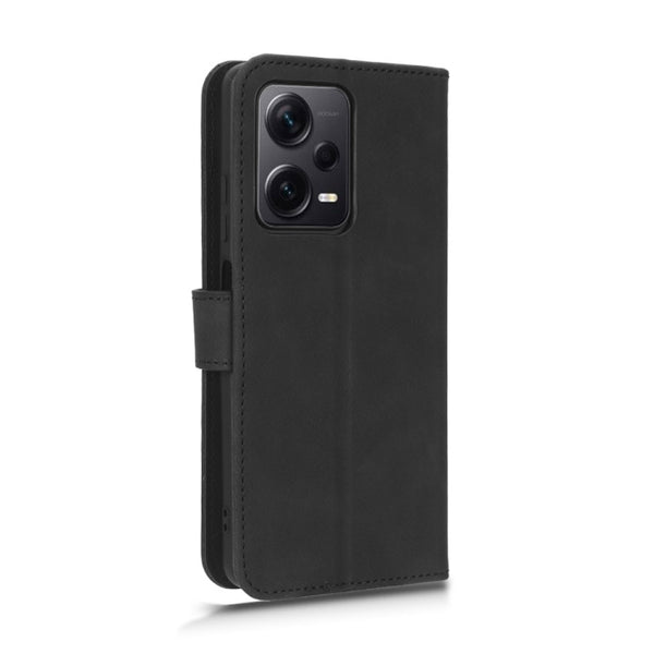 For Xiaomi Redmi Note 12 Pro 5G Skin Feel Magnetic Flip Leather Phone Case(Black)