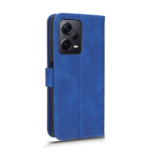 For Xiaomi Redmi Note 12 Pro 5G Skin Feel Magnetic Flip Leather Phone Case(Blue)