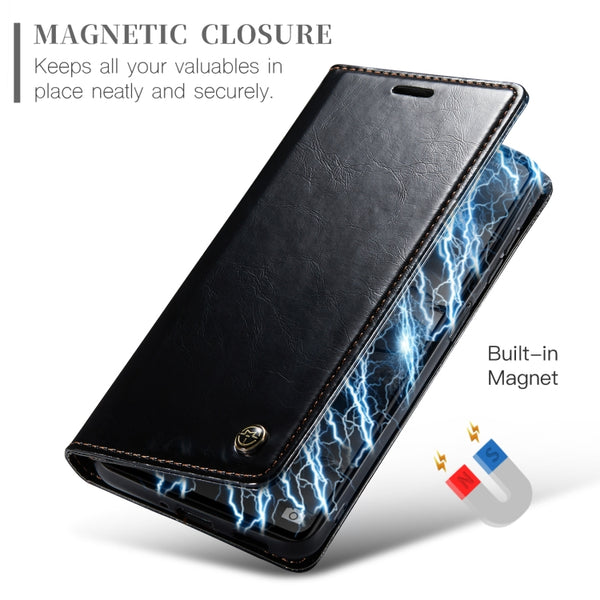 For Xiaomi Redmi Note 12 5G Poco X5 CaseMe 003 Crazy Horse Texture Leather Phone Case(Black)