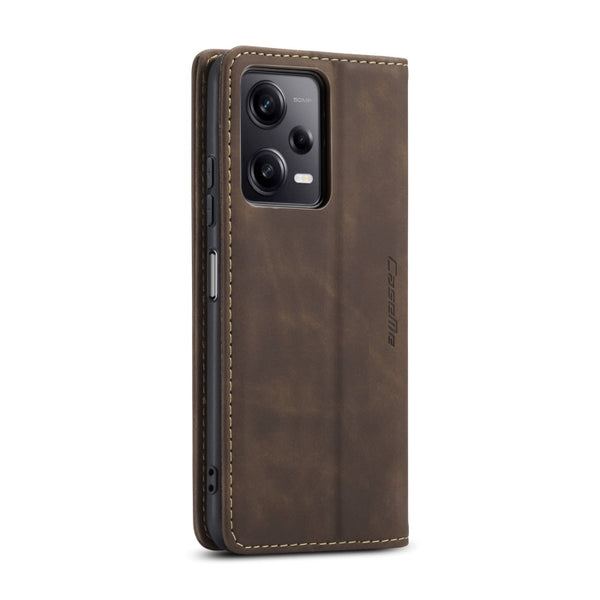 For Xiaomi Redmi Note 12 Pro 5G Poco X5 Pro CaseMe 013 Multifunctional Horizontal Flip Le...(Coffee)