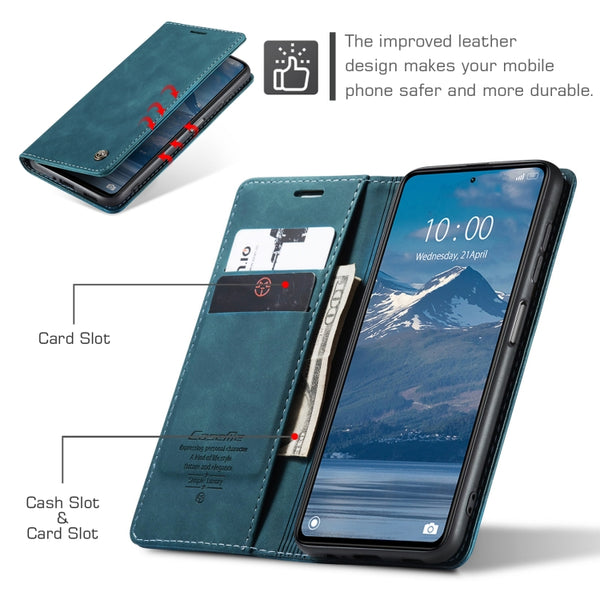 For Xiaomi Redmi Note 12 Pro 5G Poco X5 Pro CaseMe 013 Multifunctional Horizontal Flip Leat...(Blue)