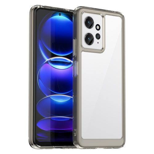 For Xiaomi Redmi Note 12 4G Global Colorful Series Acrylic TPU Phone Case(Transparent Grey)