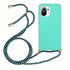 For Xiaomi Mi 11 Lite Wheat Straw Material TPU Phone Case with Lanyard(Green)
