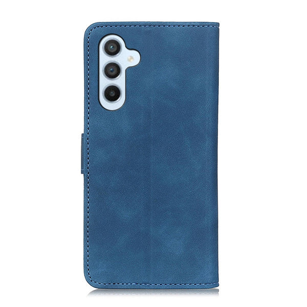 For Samsung Galaxy M14 KHAZNEH Retro Texture Horizontal Flip Leather Phone Case(Blue)