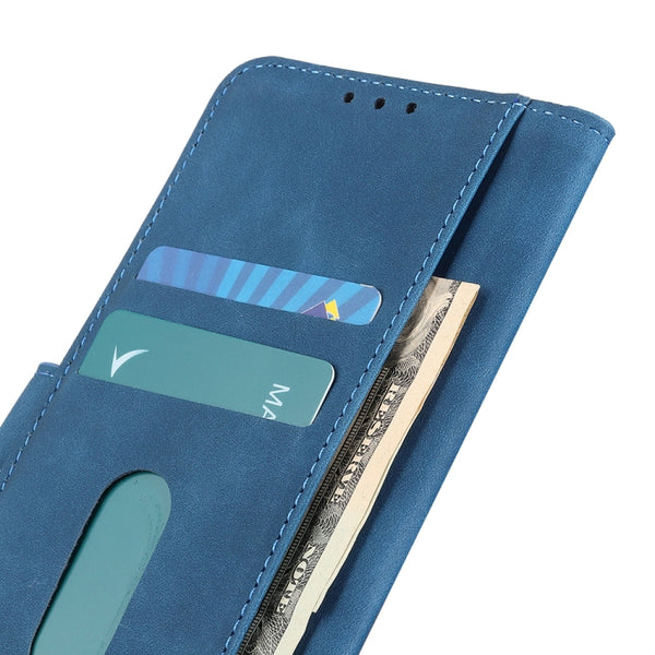 For Samsung Galaxy M14 KHAZNEH Retro Texture Horizontal Flip Leather Phone Case(Blue)