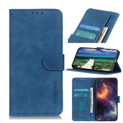 For Samsung Galaxy M14 KHAZNEH Retro Texture Horizontal Flip Leather Phone Case(Blue)